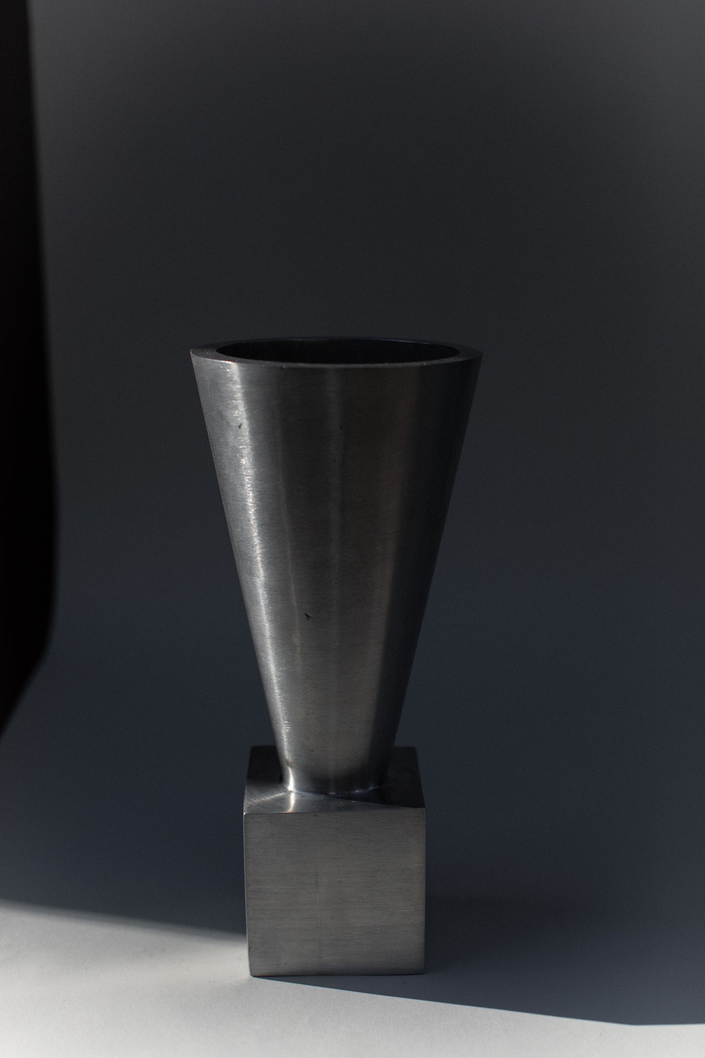 70's Aluminum Cast Vase