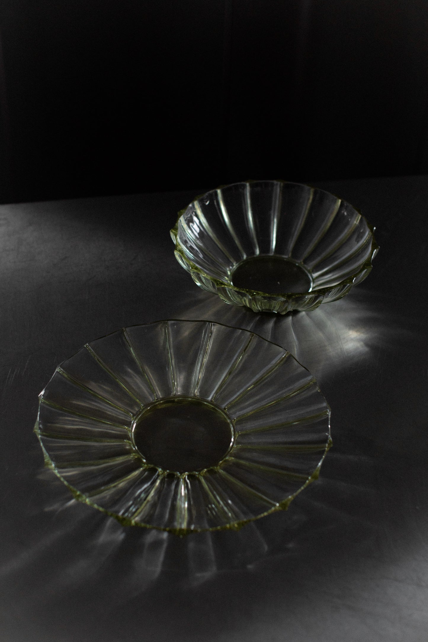 Glass Bowl and Plate