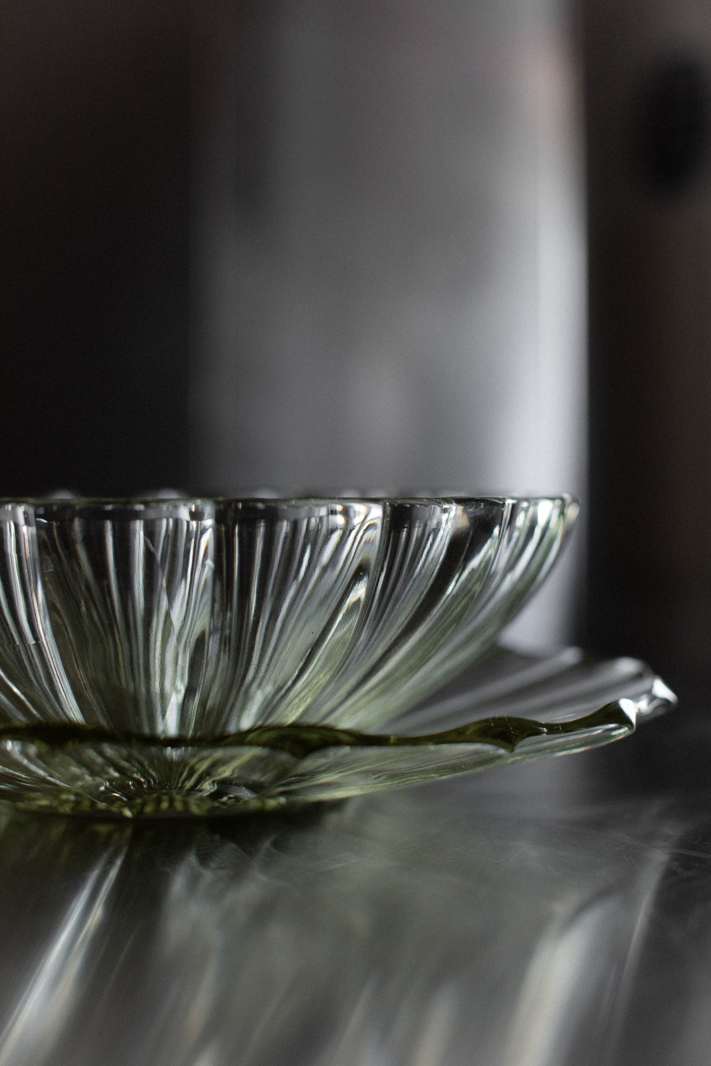 Glass Bowl and Plate
