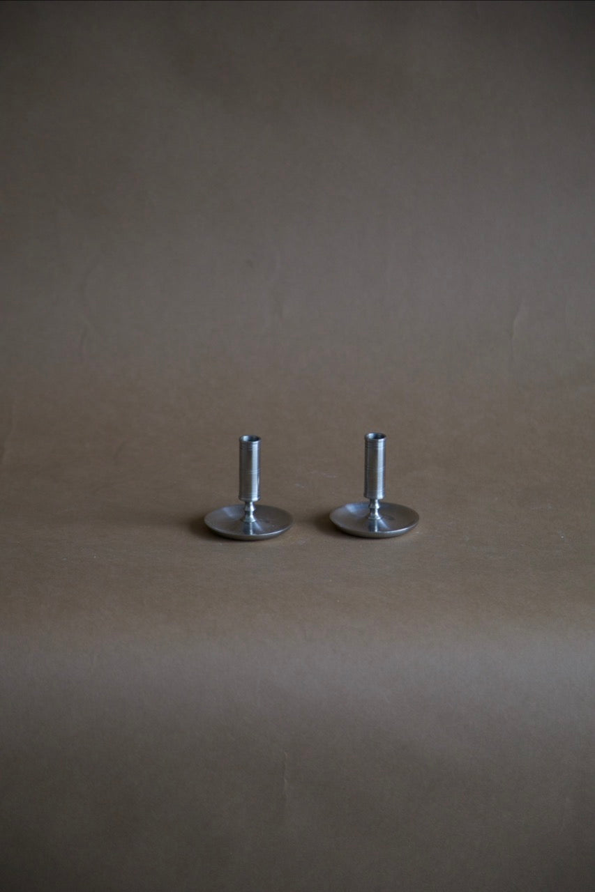 Small Steel Candleholders