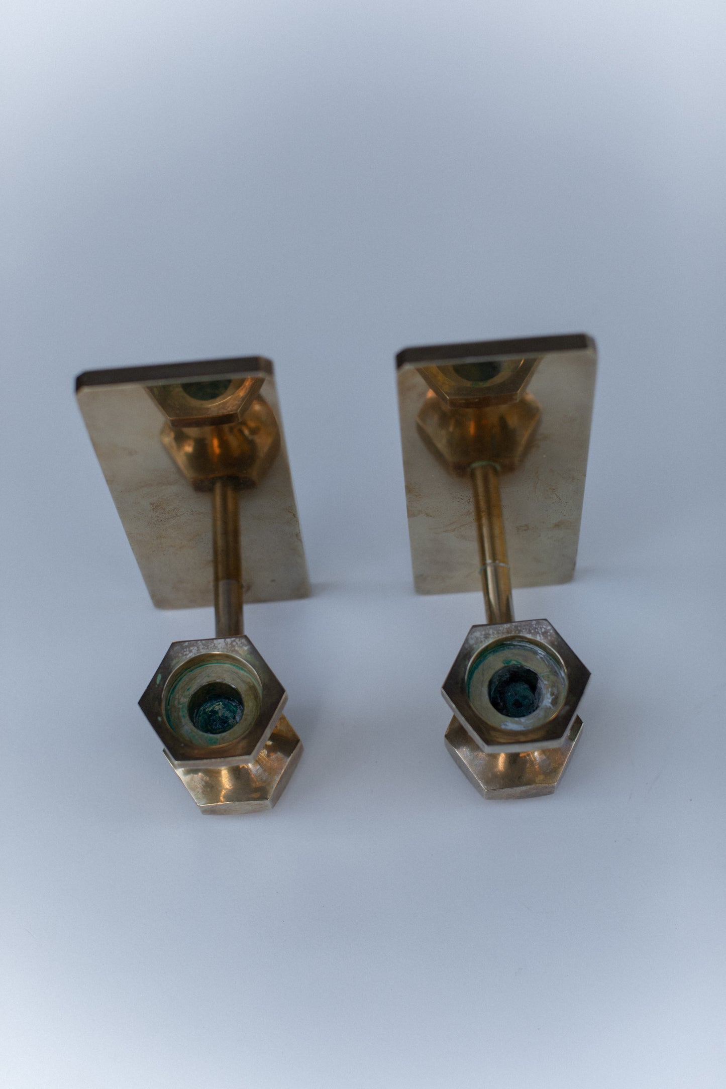 Brutalist Brass Sconce