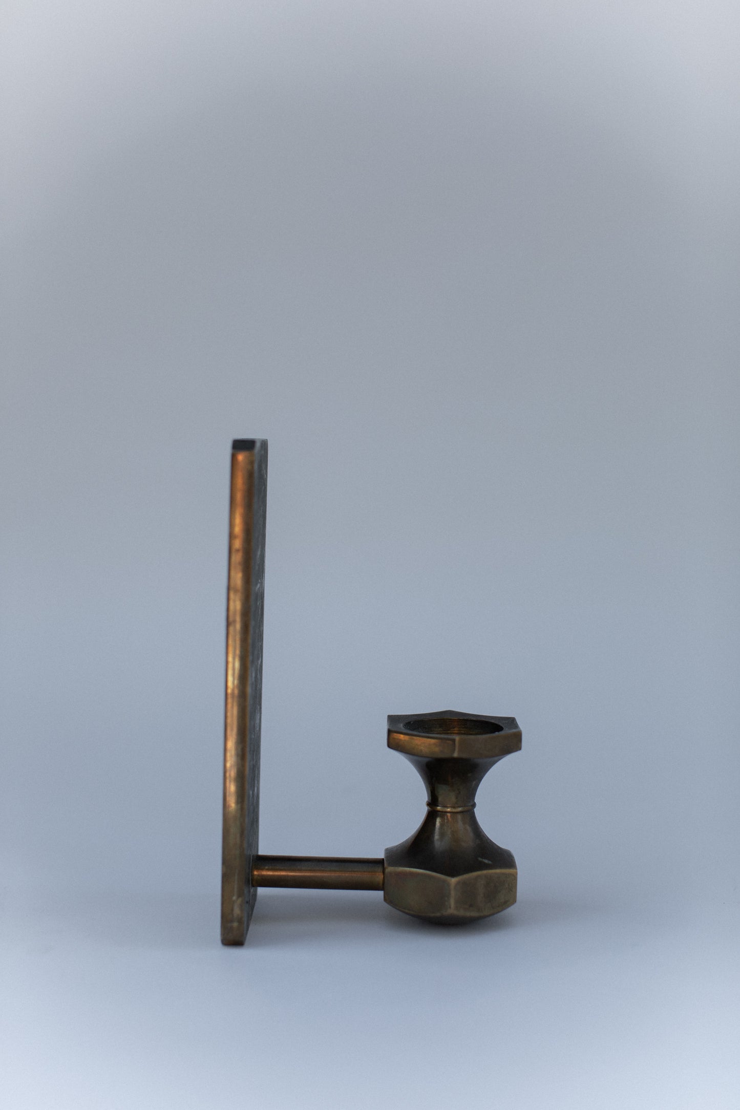 Brutalist Brass Sconce
