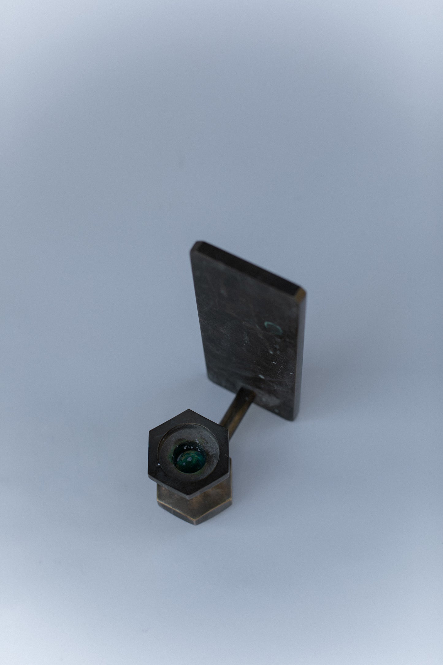 Brutalist Brass Sconce