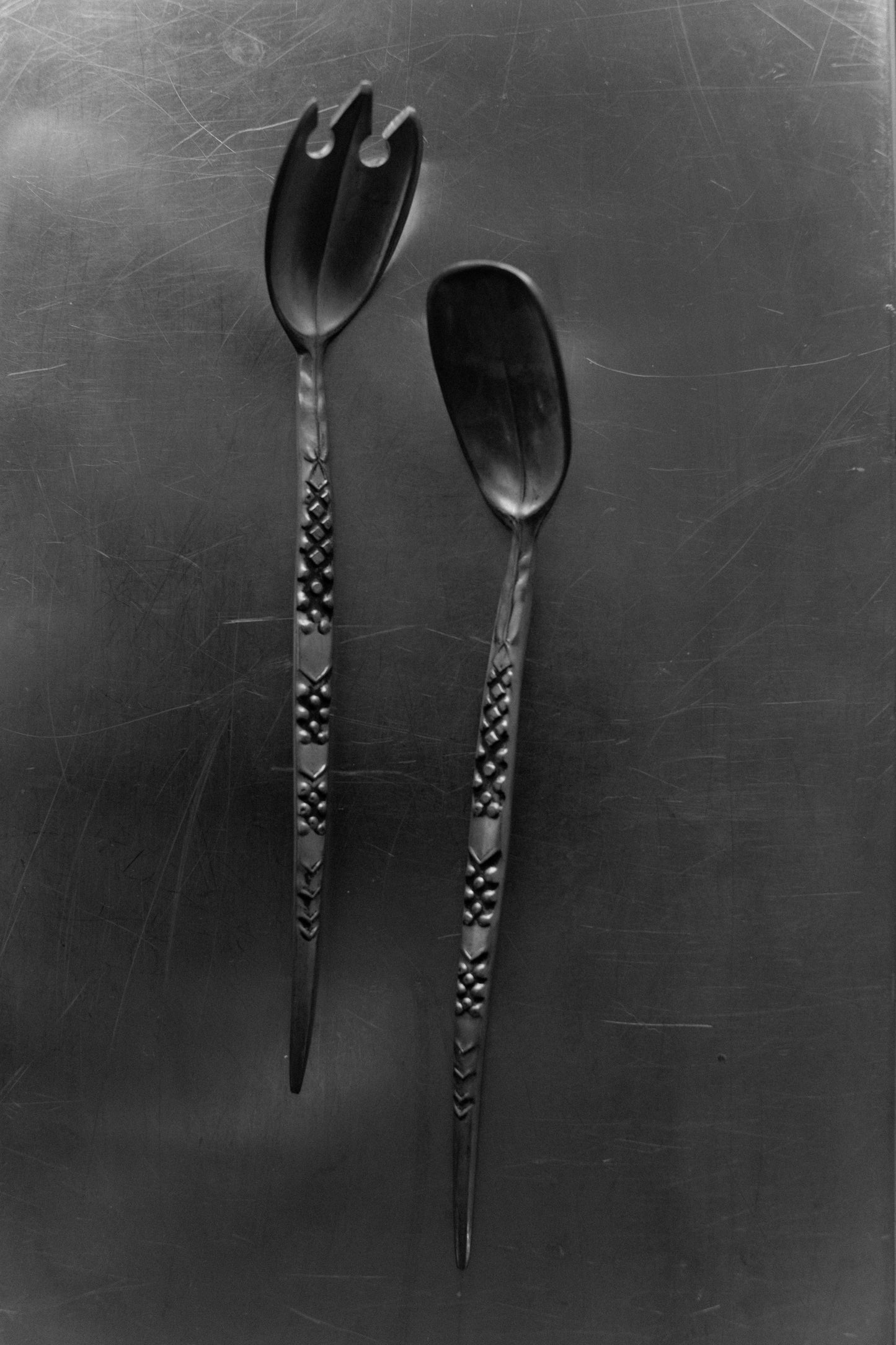 Tin Bowl and Spoons set