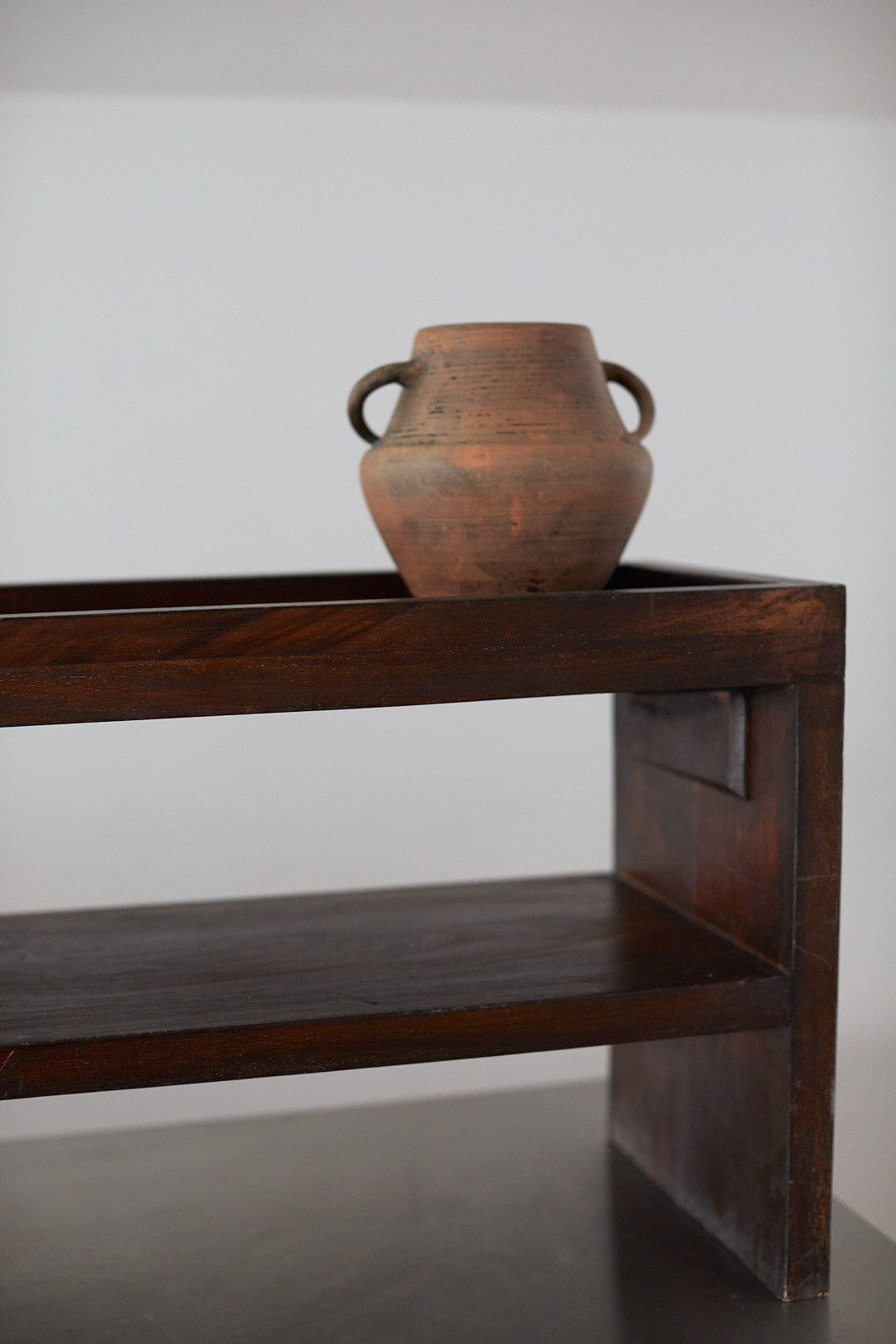 Vintage brutalist sideboard or bench in wood