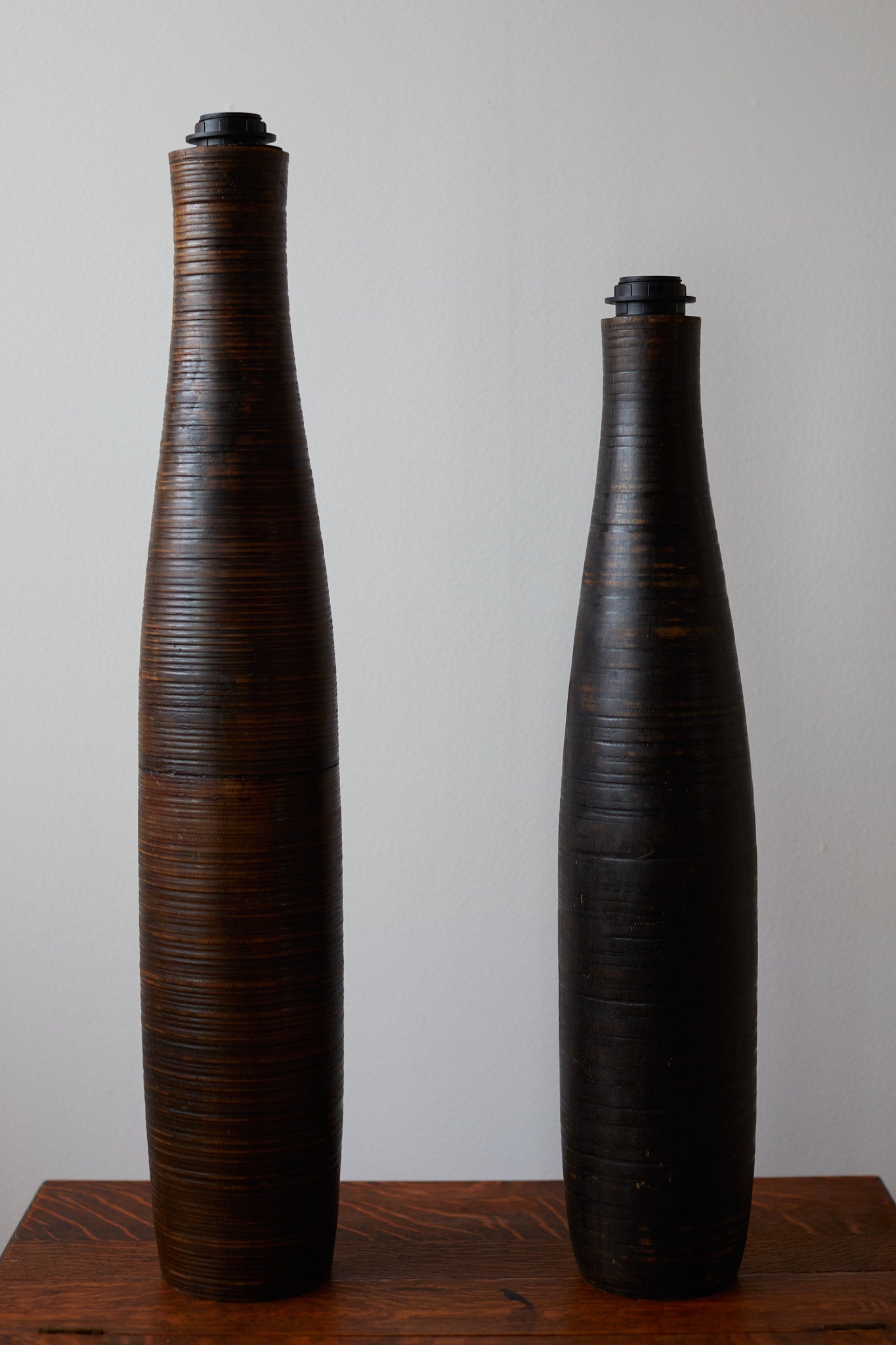 Vintage wooden floor or table lamp