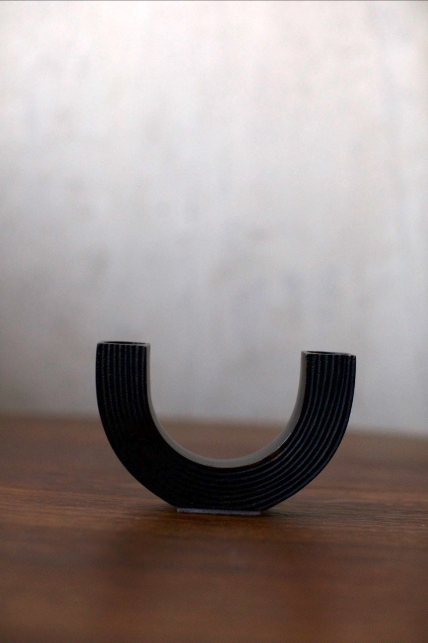Black Steel Candleholder