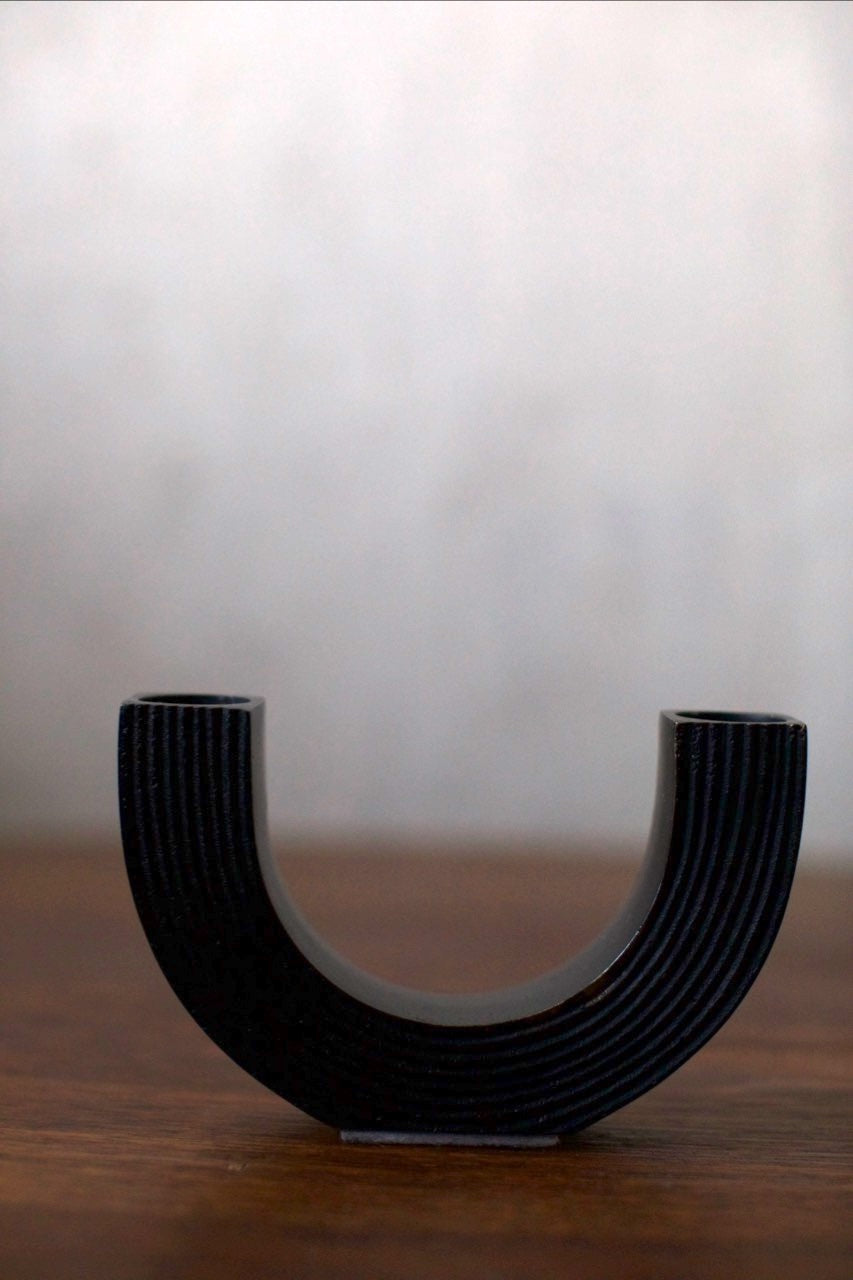 Black Steel Candleholder