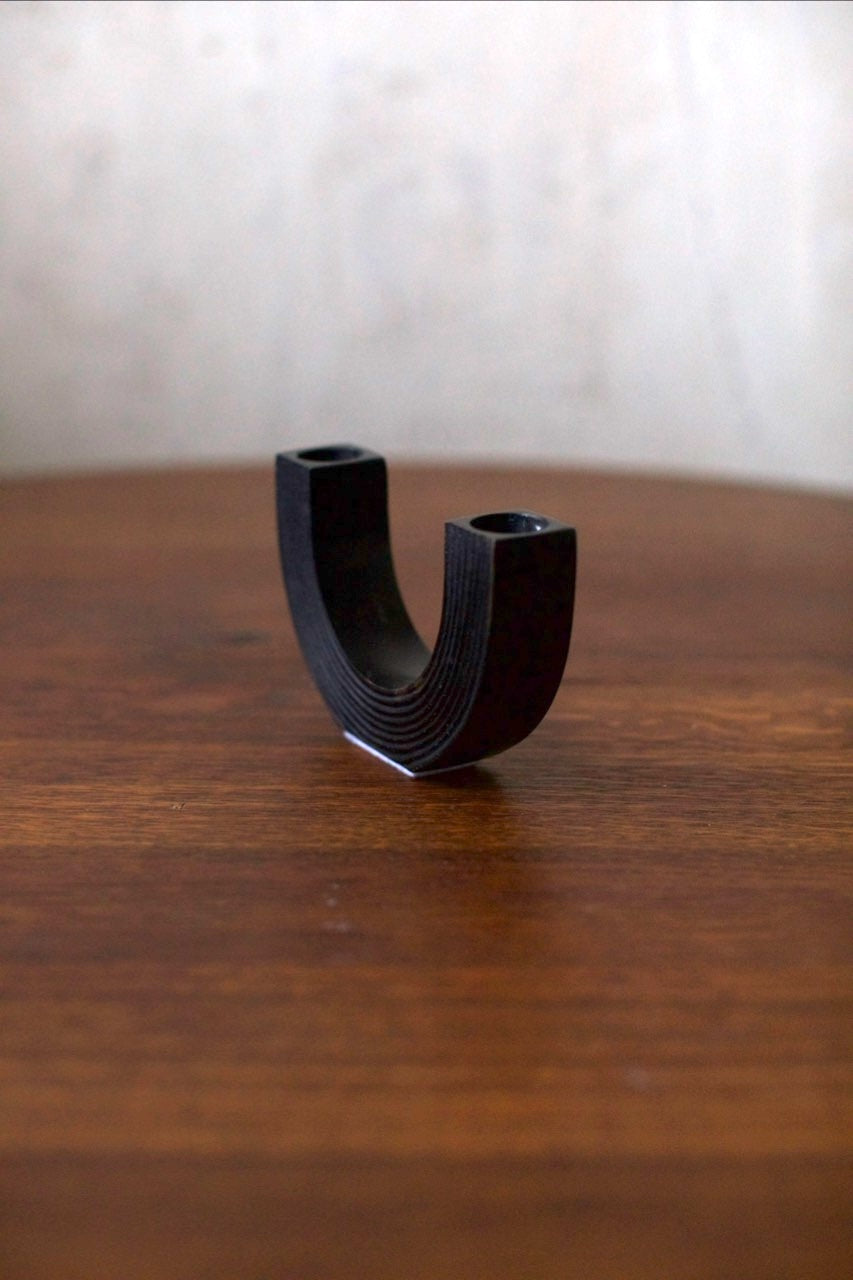 Black Steel Candleholder