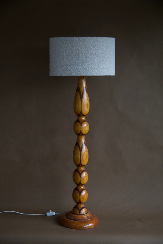Turned Pine Floor Lamp