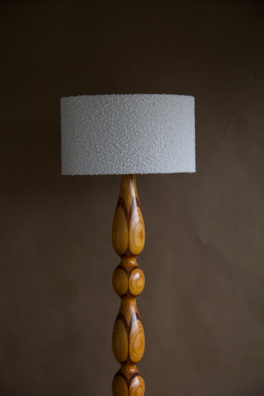 Turned Pine Floor Lamp