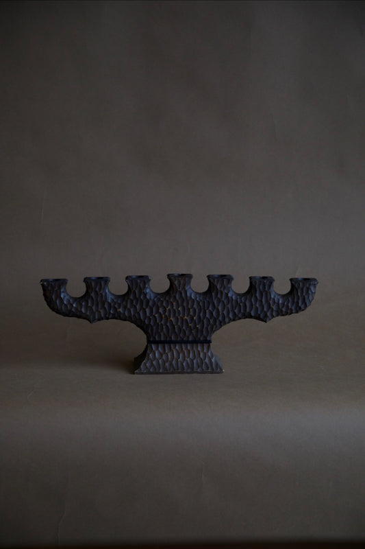 Carved Wood Candelabra