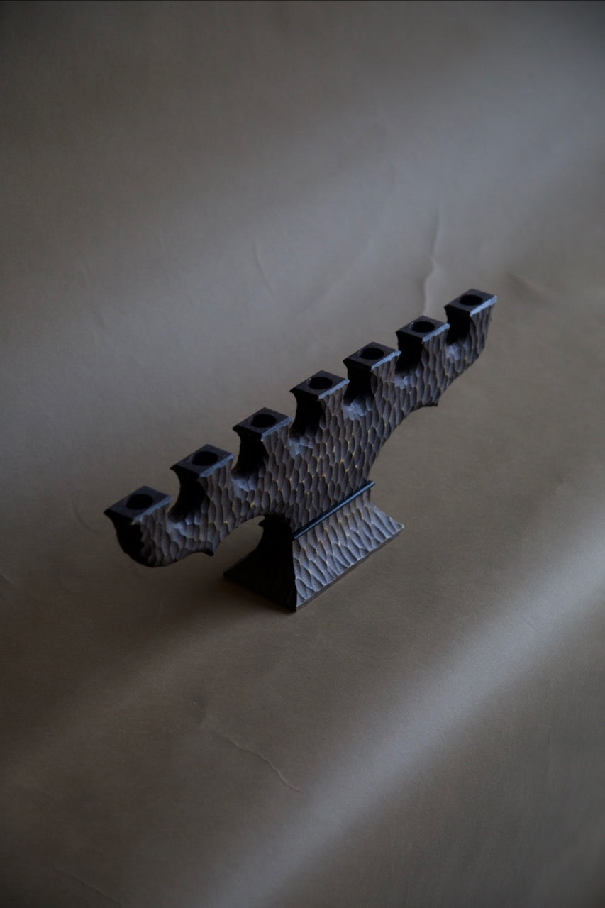 Carved Wood Candelabra