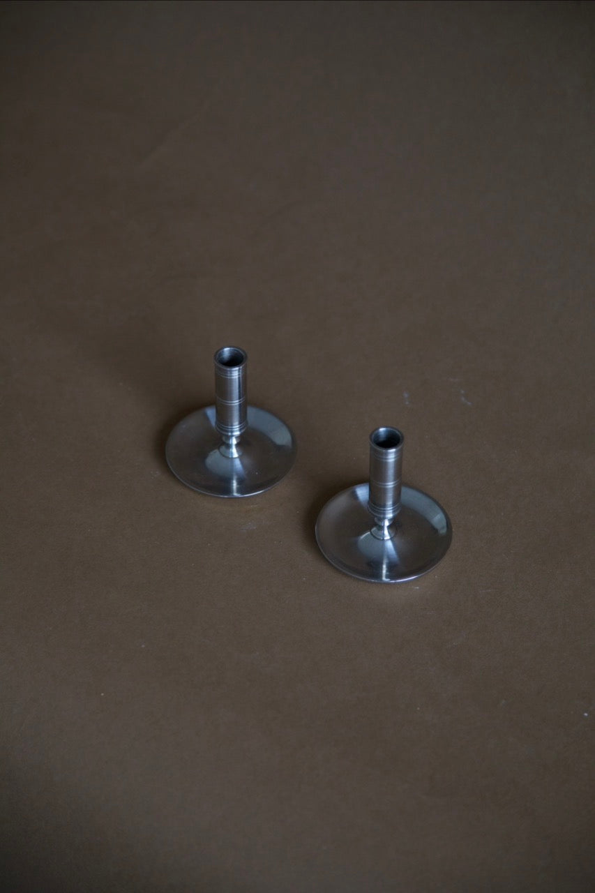 Small Steel Candleholders