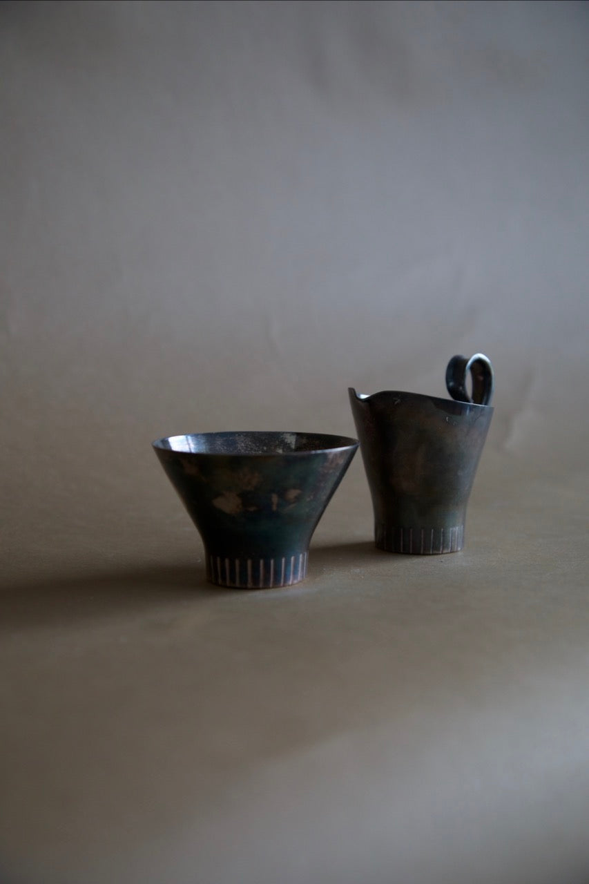Art Deco Creamer & Bowl