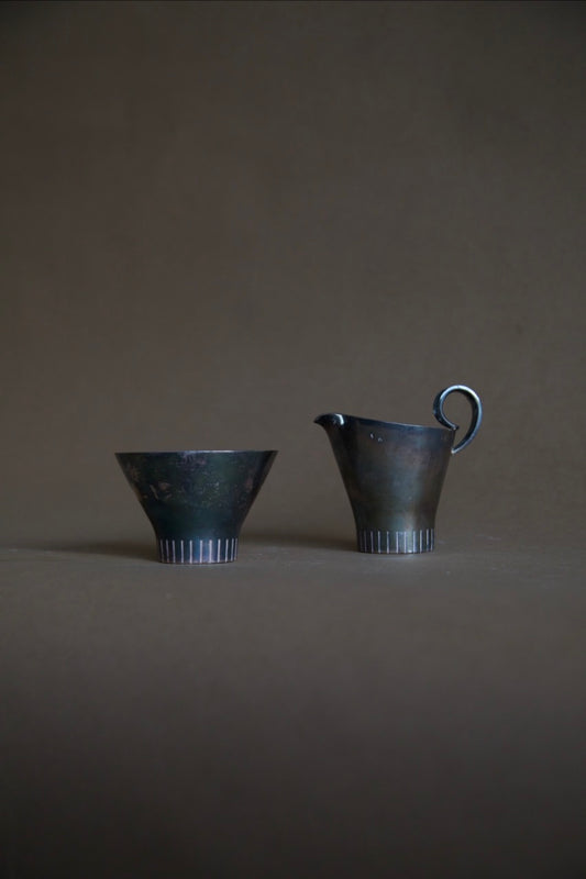 Art Deco Creamer & Bowl