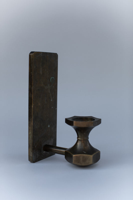 Brutalist Brass Sconce