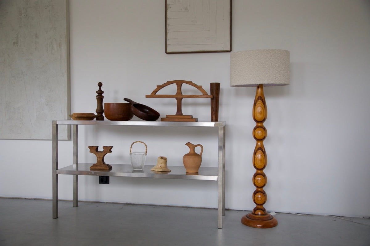 Turned Pine Floor Lamp